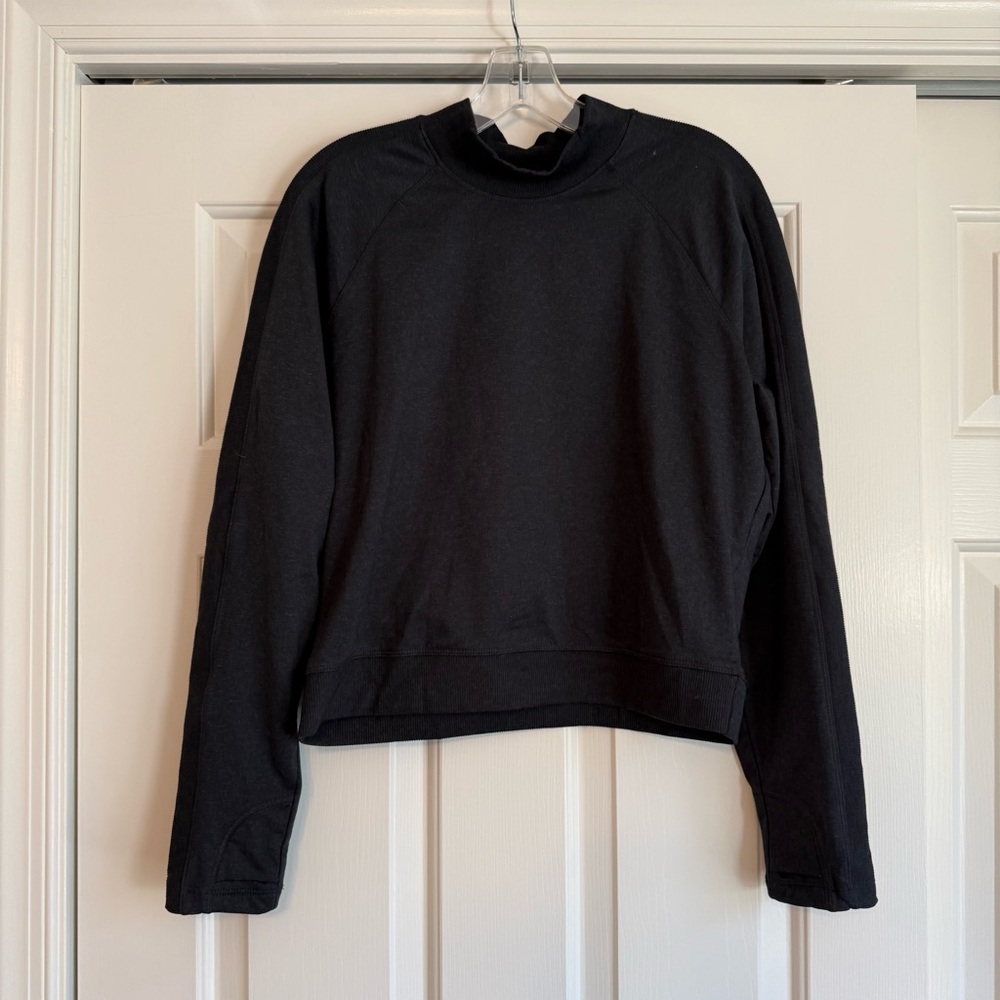 Old Navy Active Cozecore Women’s mock neck Long Sleeve Top Sweatshirt Grey L
